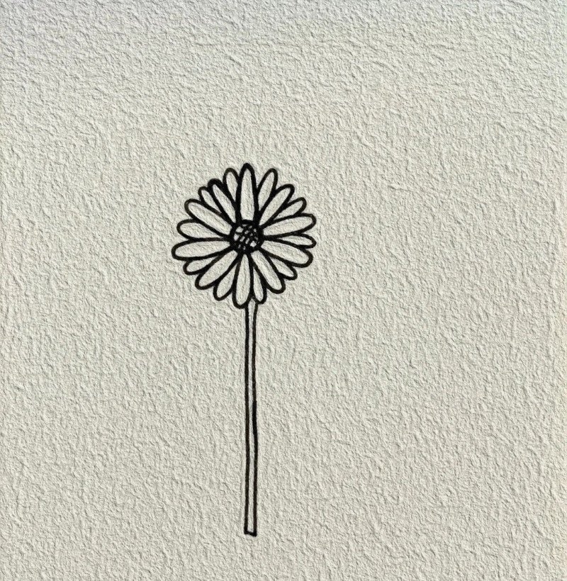 How to draw a daisy 4