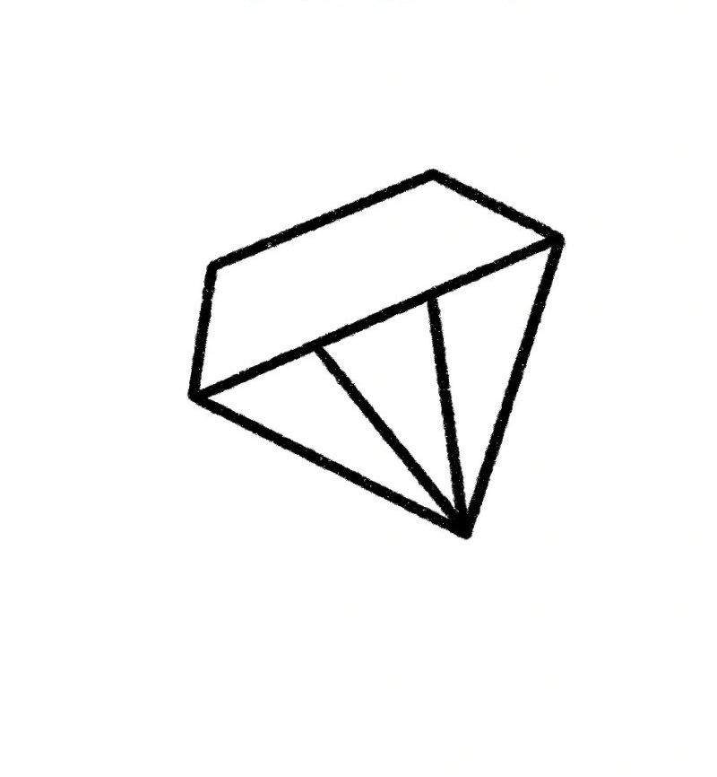 How to draw a diamond easy 4