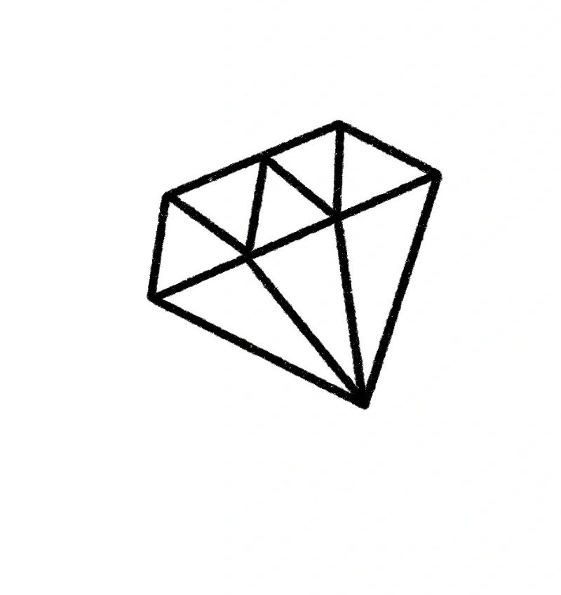 How to draw a diamond easy 5
