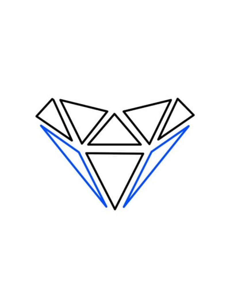 How to draw a diamond shape 5