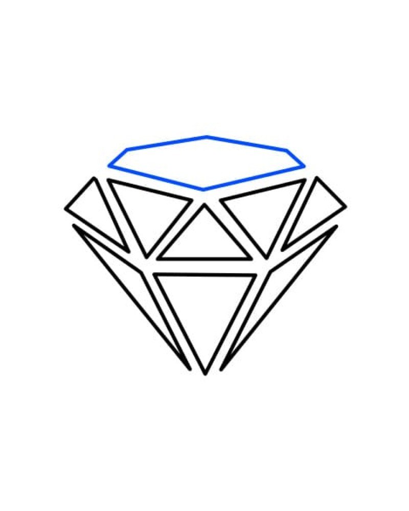 How to draw a diamond shape 6