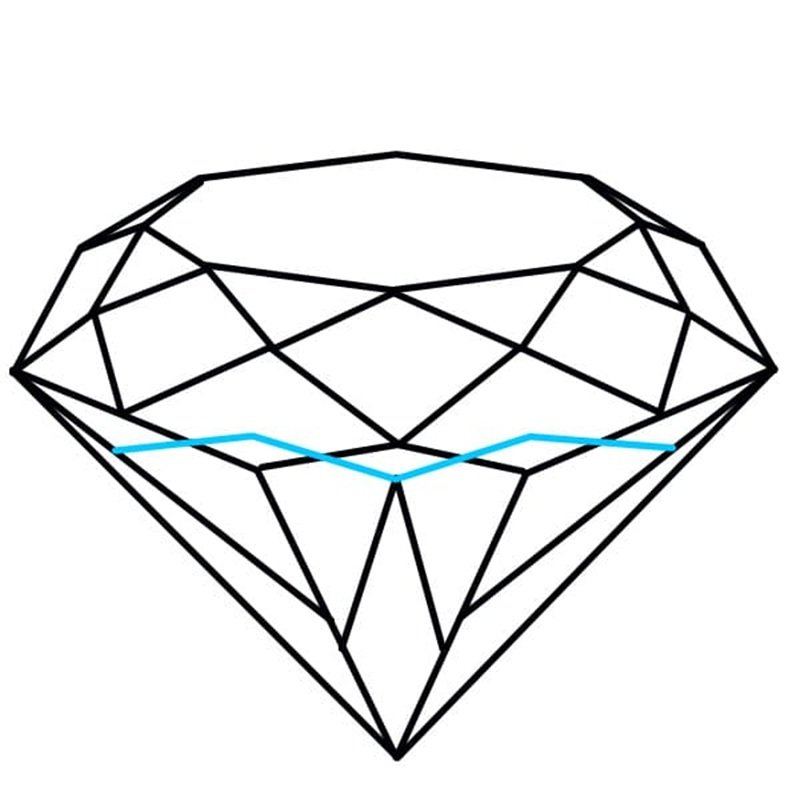How to draw a diamond step by step 10