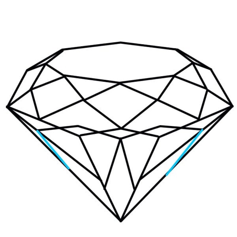 How to draw a diamond step by step 11