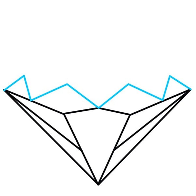 How to draw a diamond step by step 5