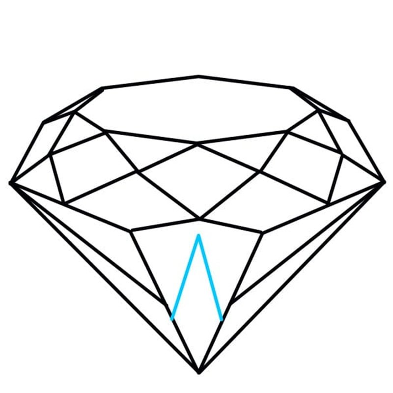 How to draw a diamond step by step 9