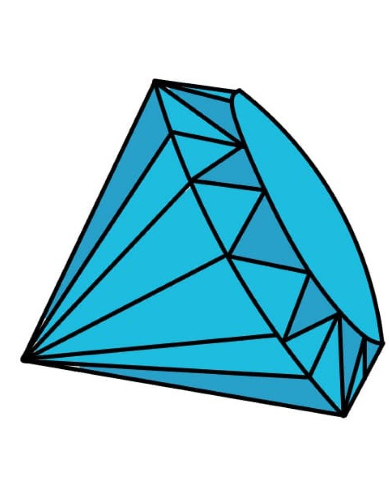 How to draw a diamond step by step easy