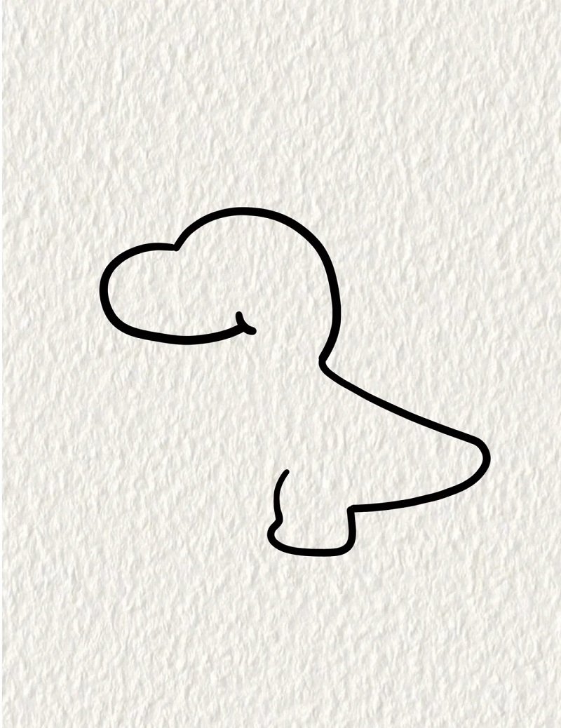 How to draw a Dinosaur for kids 2