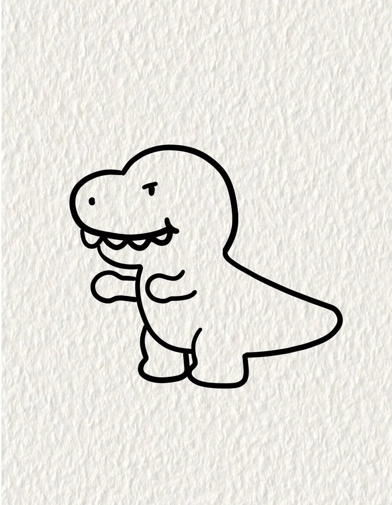 How to draw a Dinosaur for kids 4