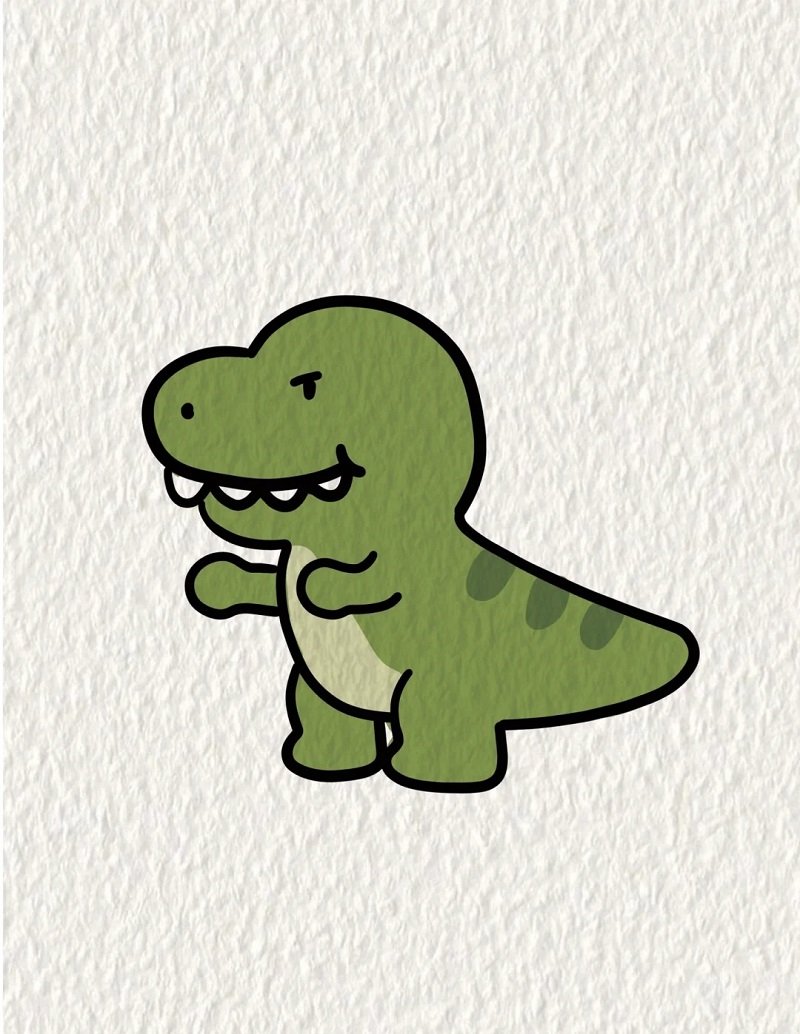 How to draw a Dinosaur for kids