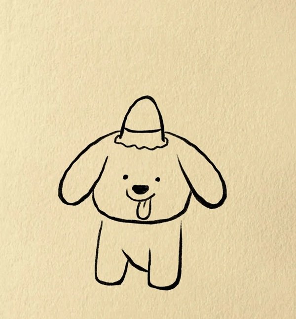 How to draw a dog cute 5