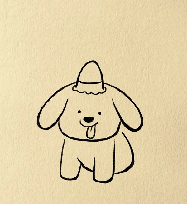 How to draw a dog cute 6