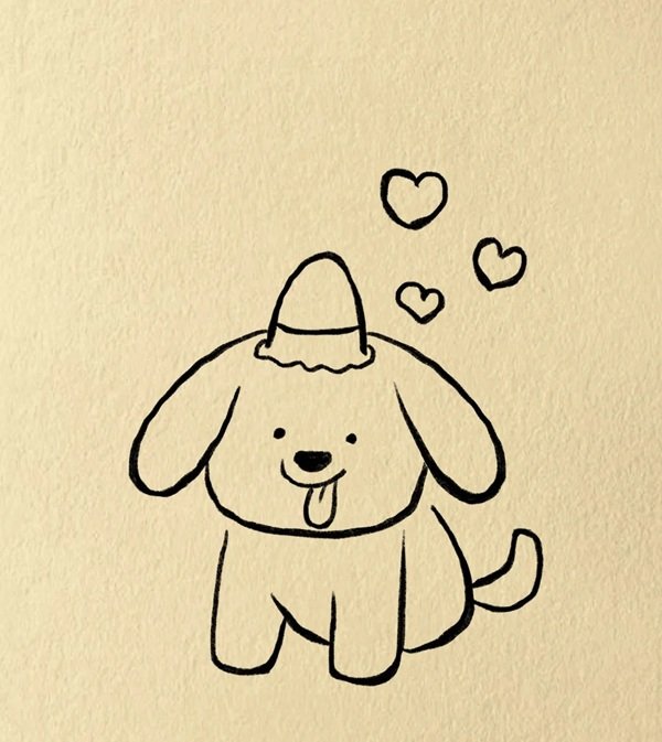 How to draw a dog cute 7