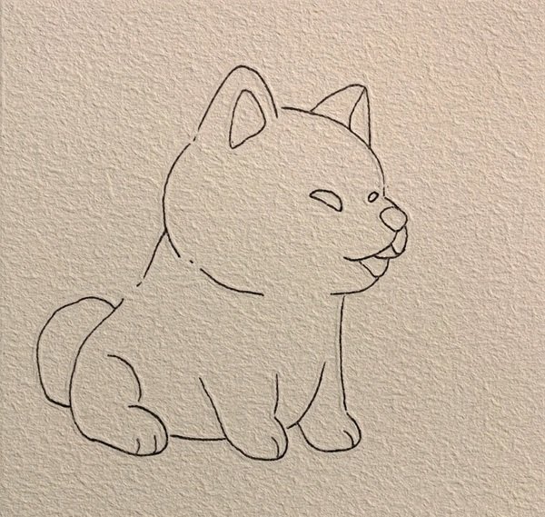 How to draw a dog husky 5
