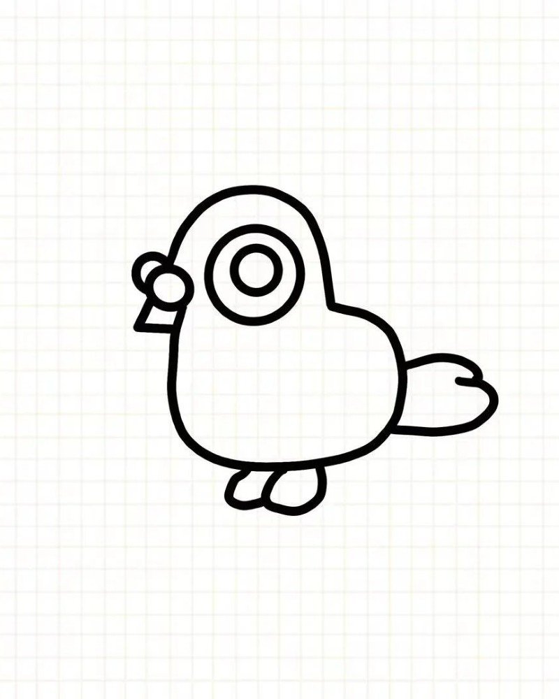 How to draw a dove bird for kids 5