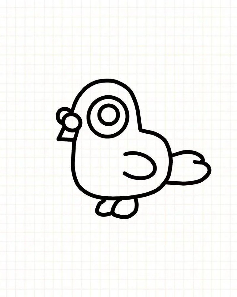 How to draw a dove bird for kids 6