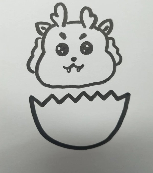How to draw a dragon easy for kids 5