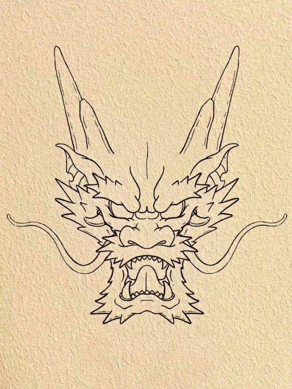 How to draw a dragon easy step by step 12