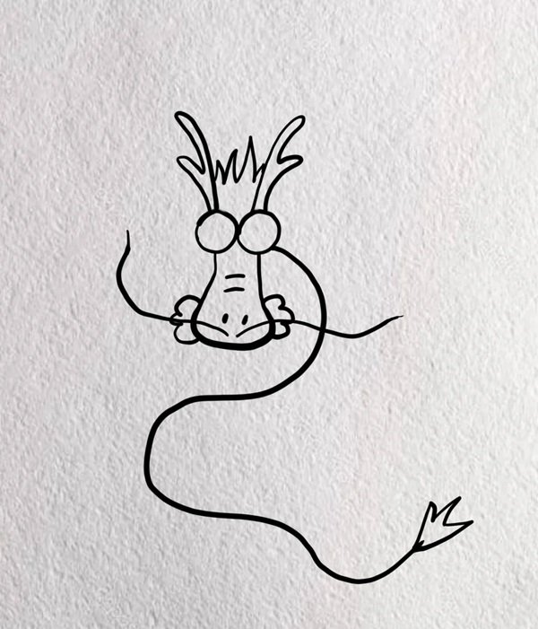How to draw a dragon step by step easy 6