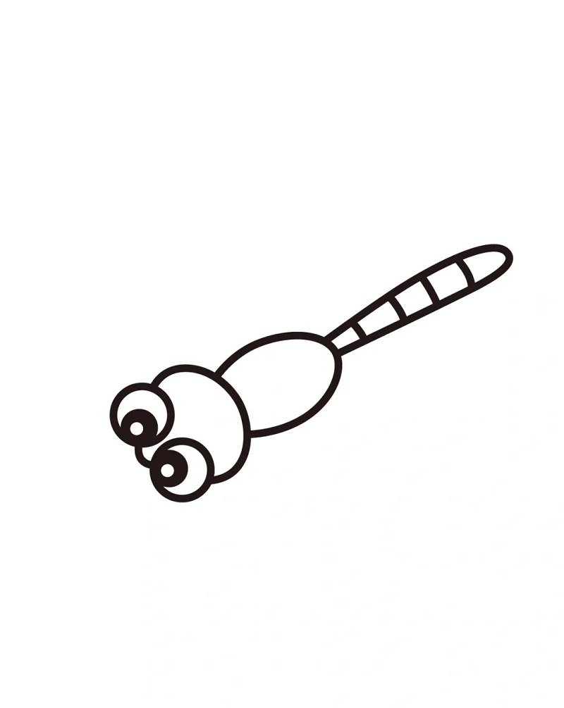 How to draw a dragonfly easy 4