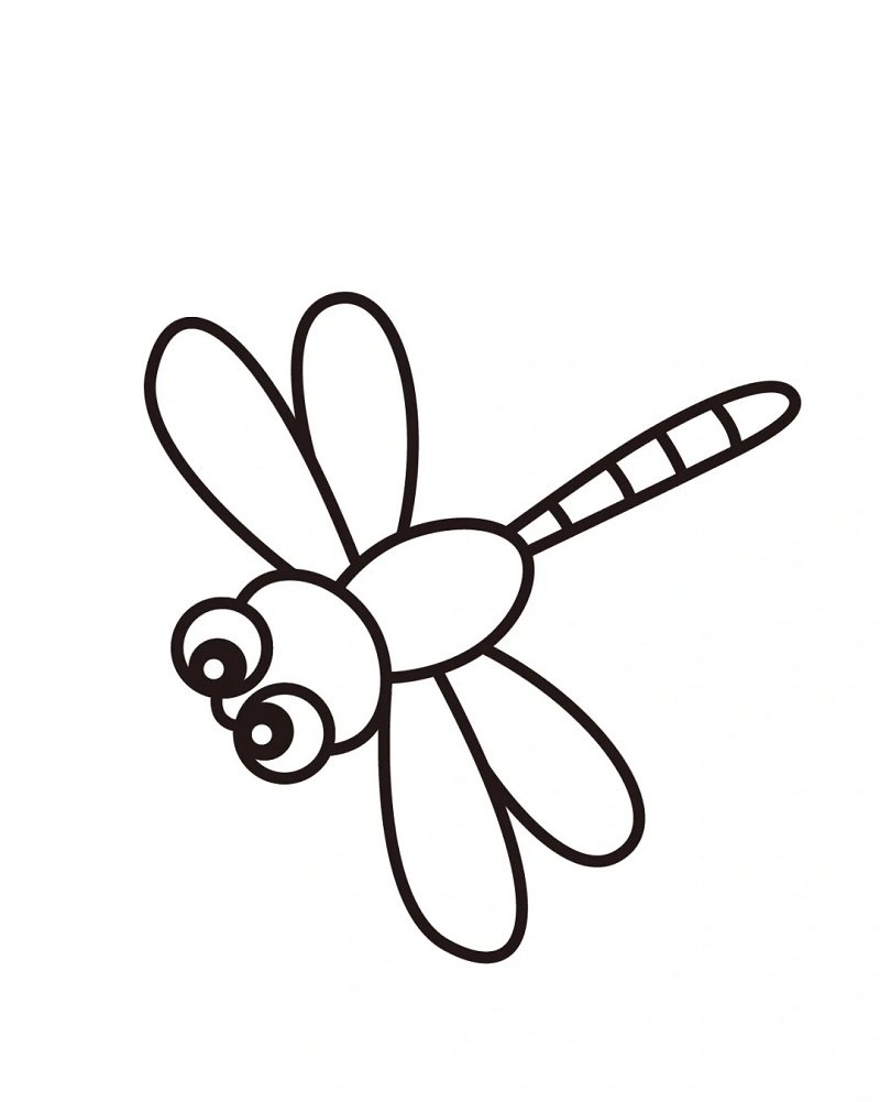 How to draw a dragonfly easy 5