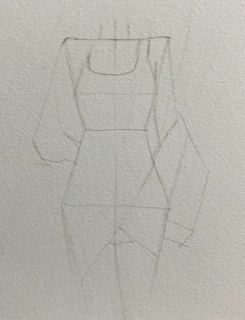 How to draw a dress step by step 6