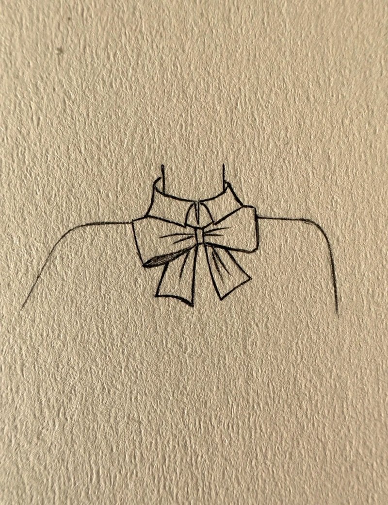 How to draw a dress with pencil 2