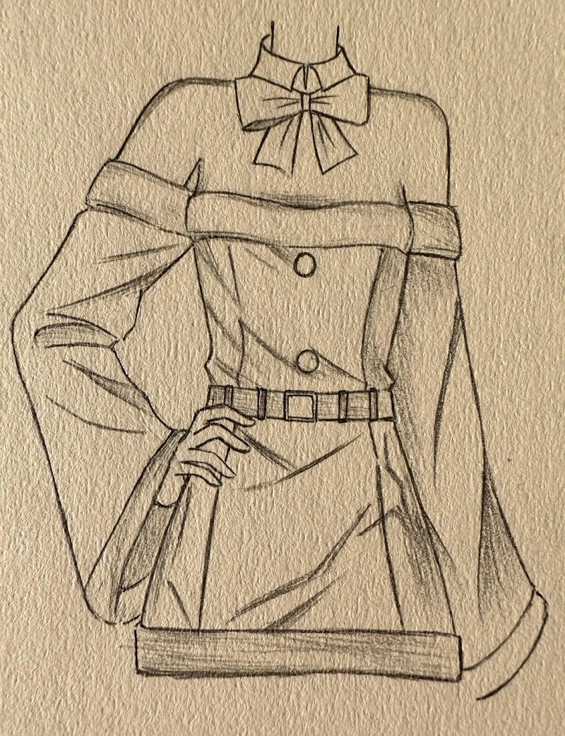 How to draw a dress with pencil