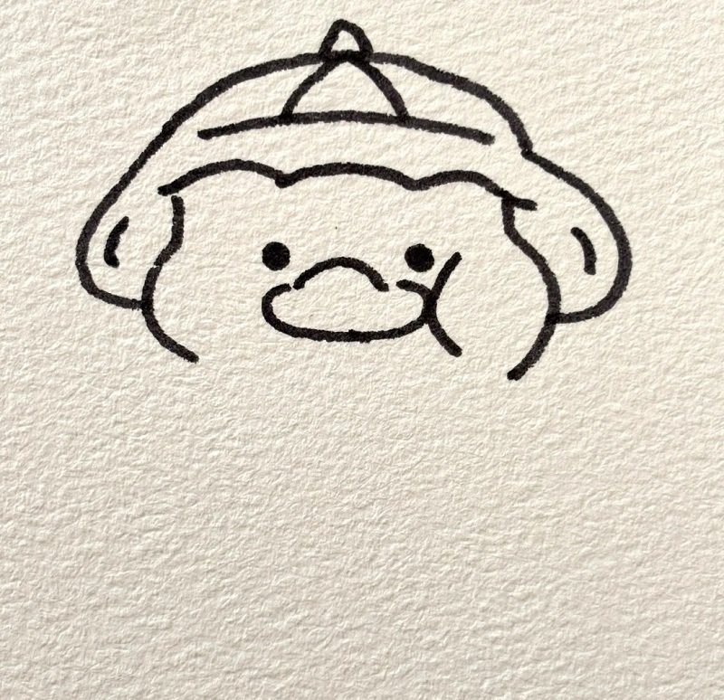 How to draw a duck easy cute 3