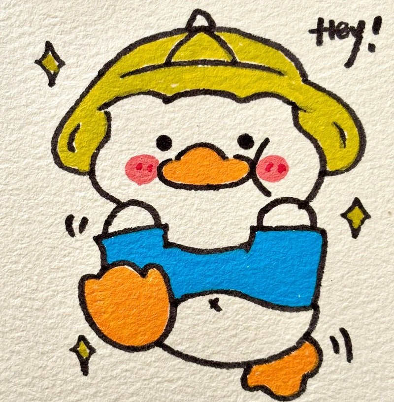 How to draw a duck easy cute
