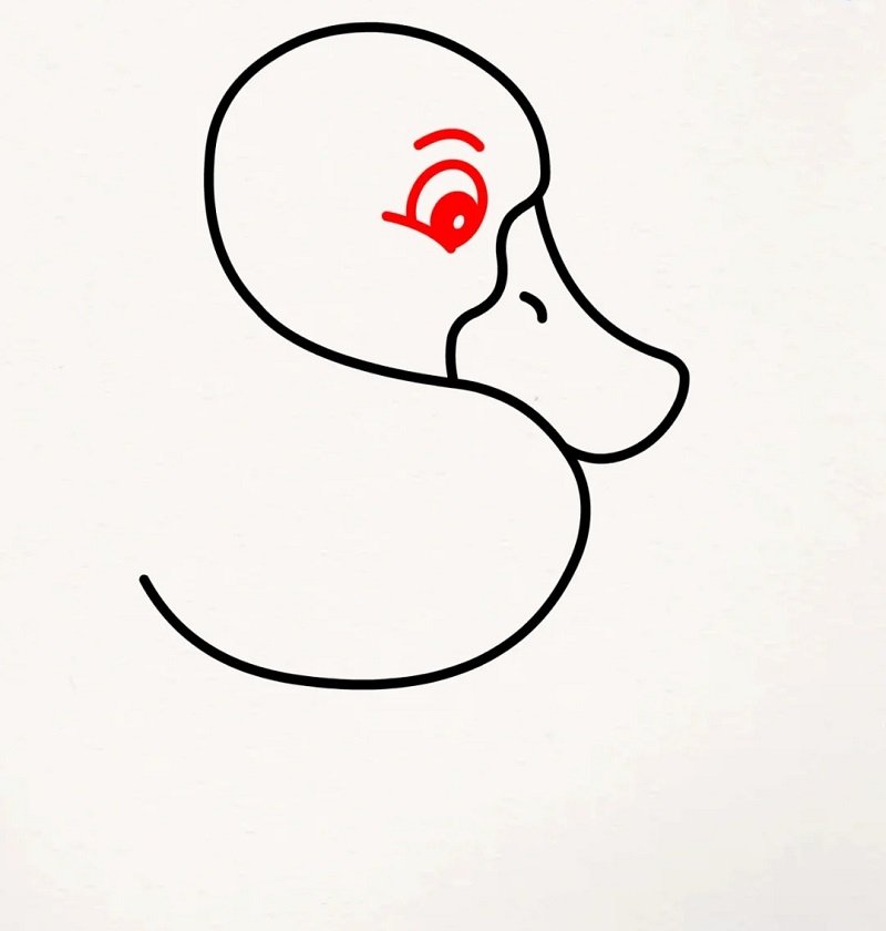 How to draw a duck easy for kids 4