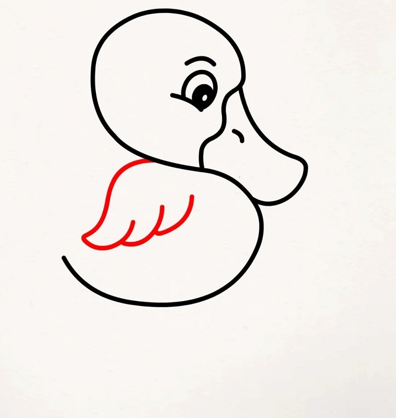 How to draw a duck easy for kids 5