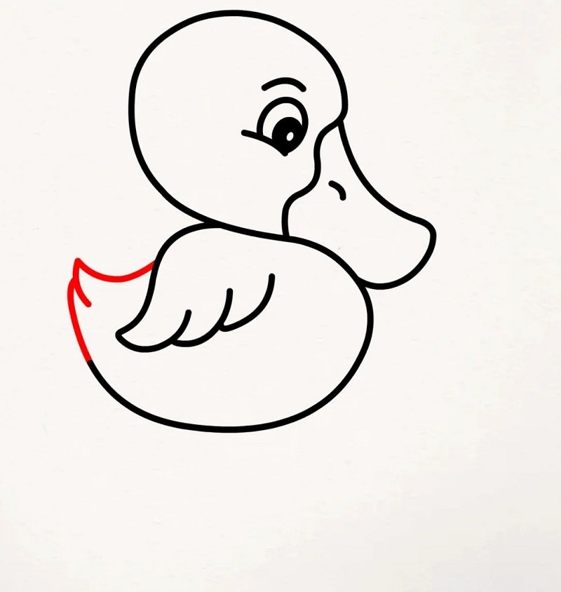 How to draw a duck easy for kids 6
