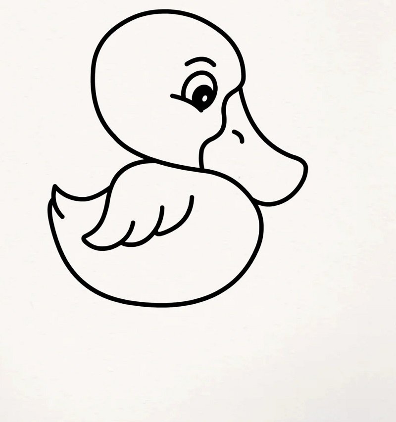 How to draw a duck easy for kids