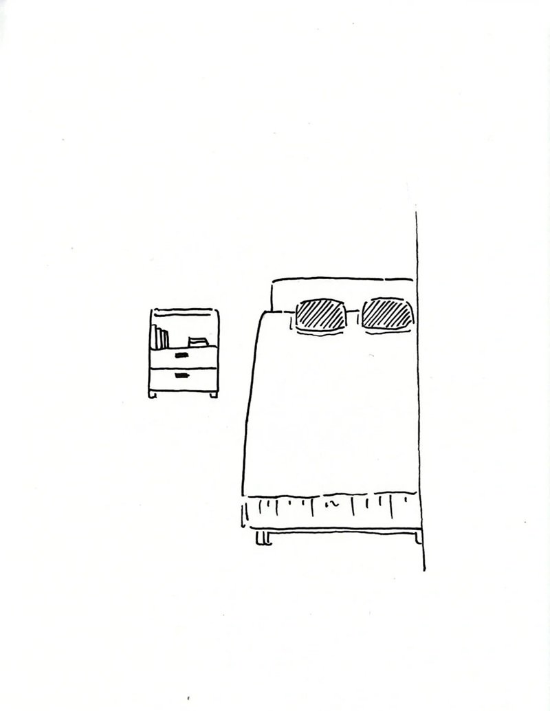 How to draw a easy bed​ 3