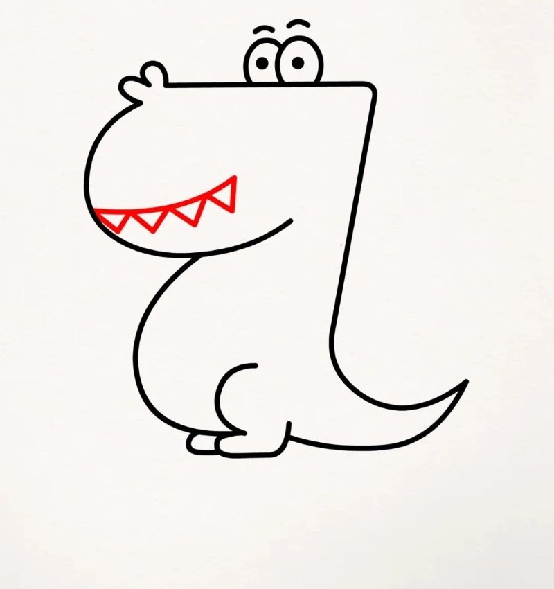 How to draw a easy crocodile 6