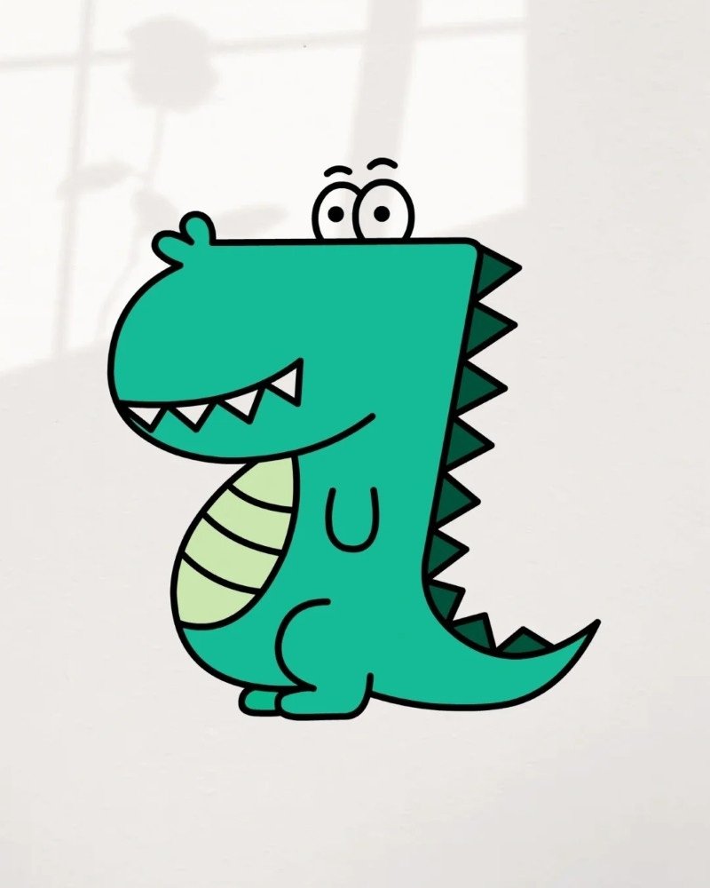 How to draw a easy crocodile