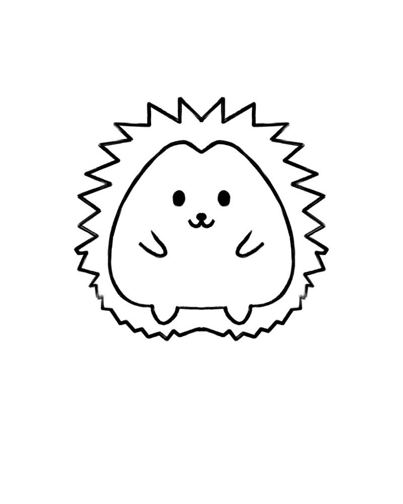How to draw a Hedgehog easy 3