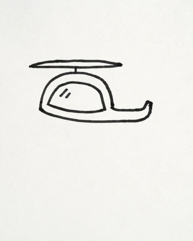 How to draw a easy helicopter 3