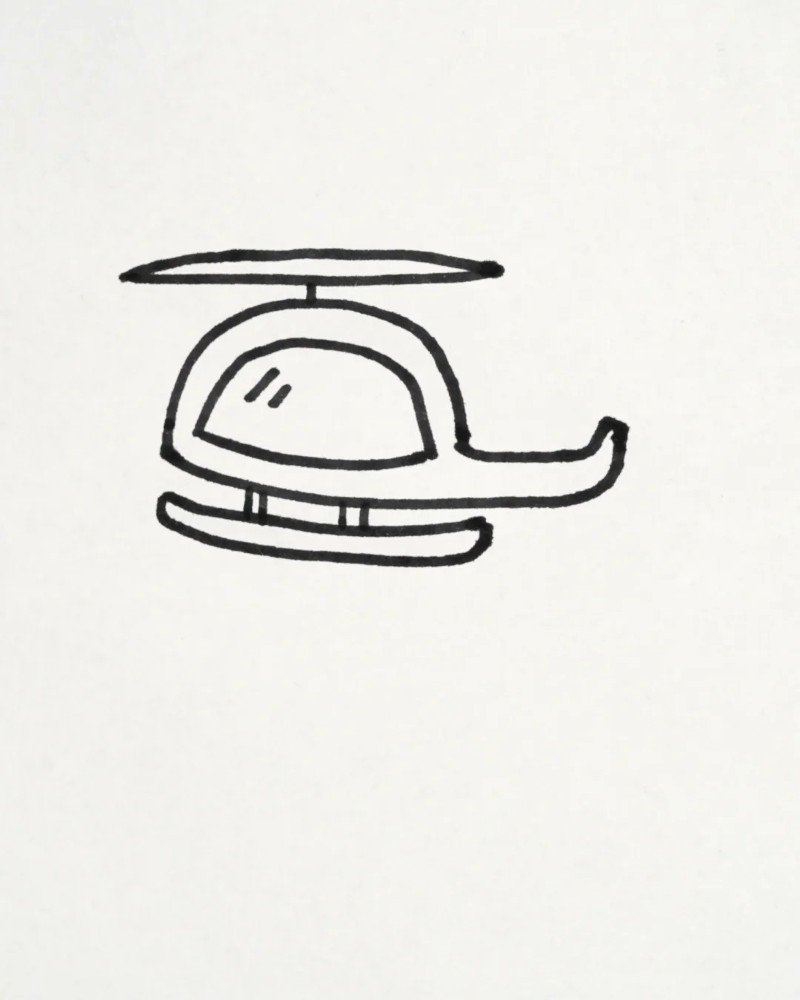 How to draw a easy helicopter 4