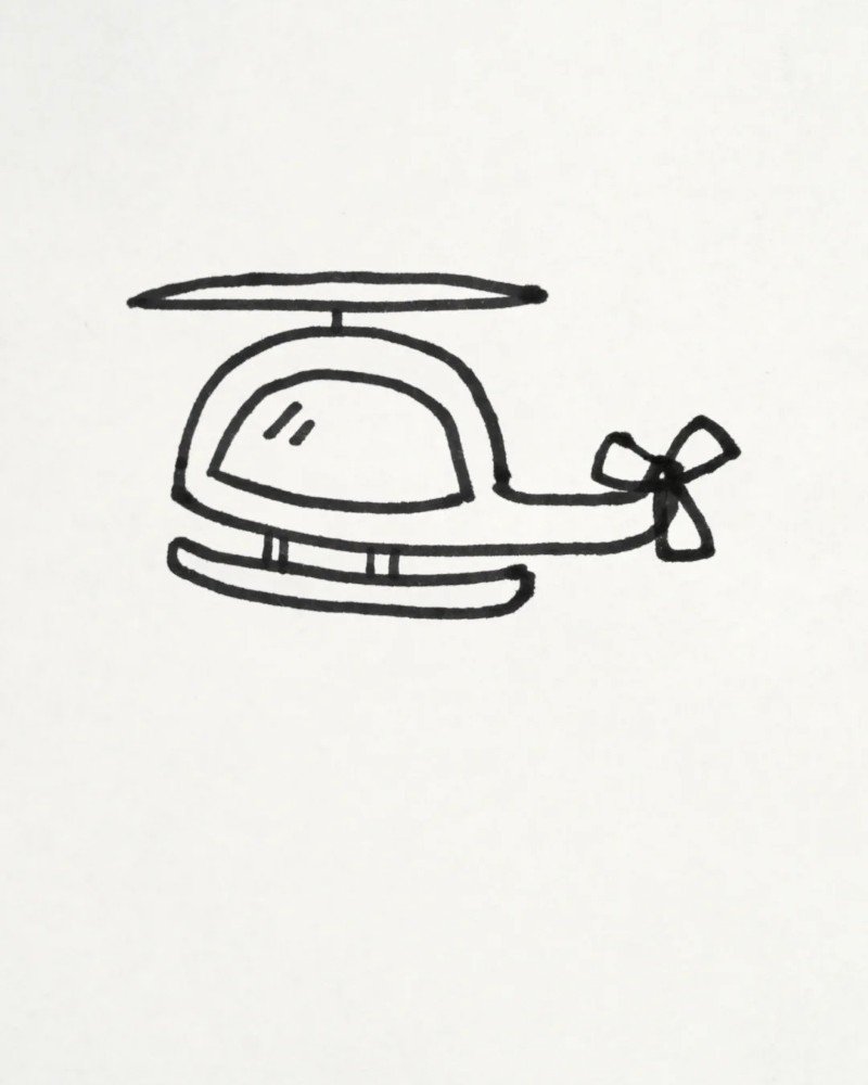 How to draw a easy helicopter