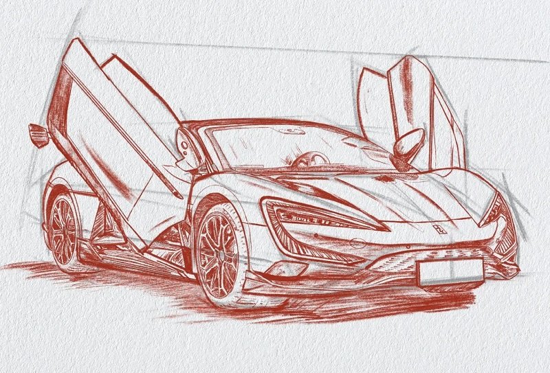 How to draw a easy lamborghini 10