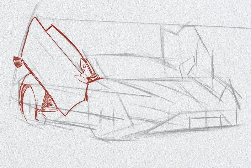 How to draw a easy lamborghini 3