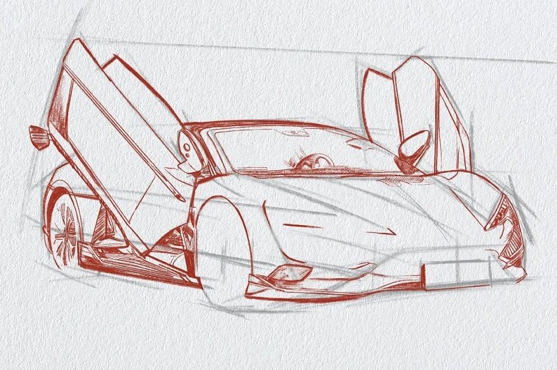 How to draw a easy lamborghini 6