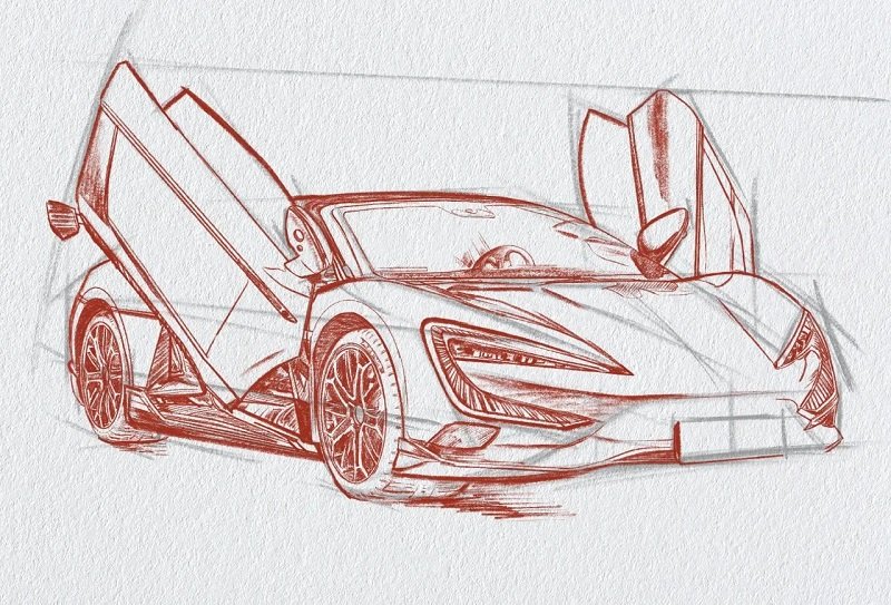 How to draw a easy lamborghini 8