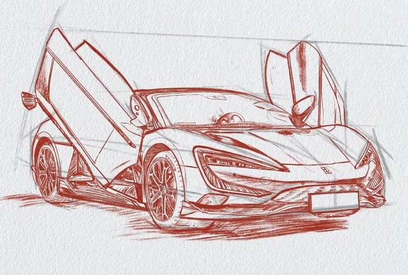 How to draw a easy lamborghini 9