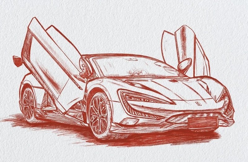How to draw a easy lamborghini