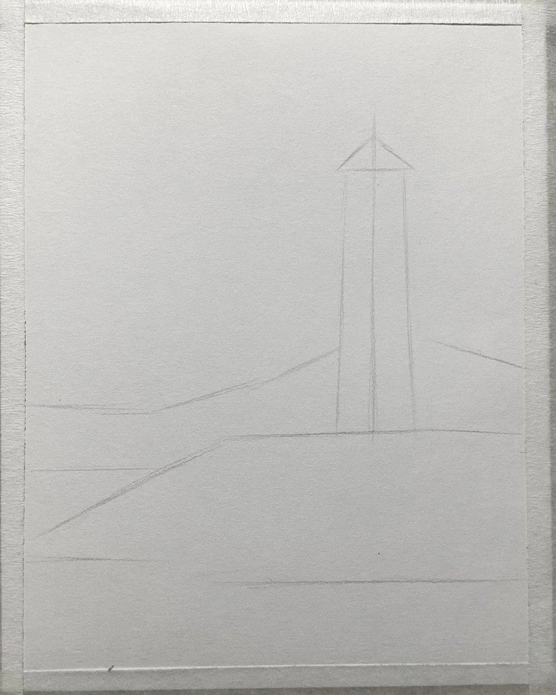 How to draw a easy lighthouse 1