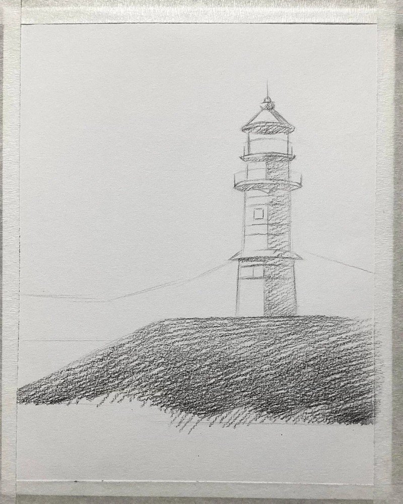 How to draw a easy lighthouse 3