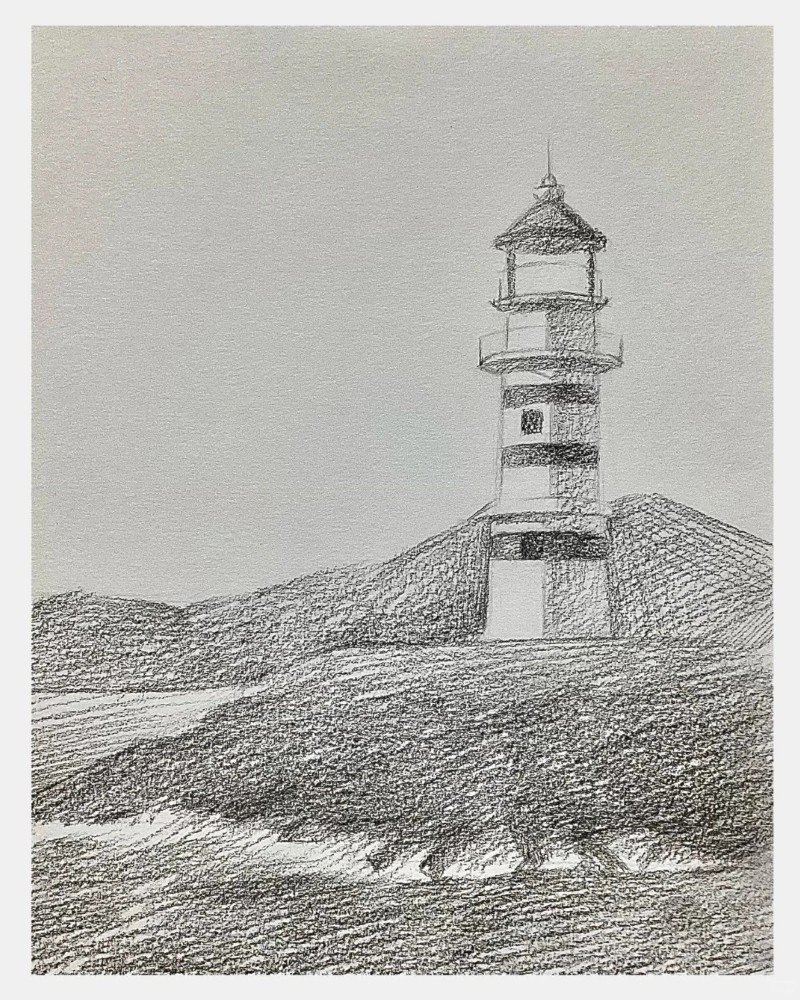 How to draw a easy lighthouse 4