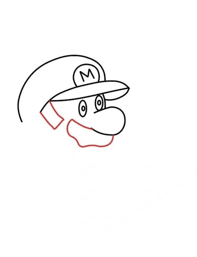 How to draw a easy mario 3